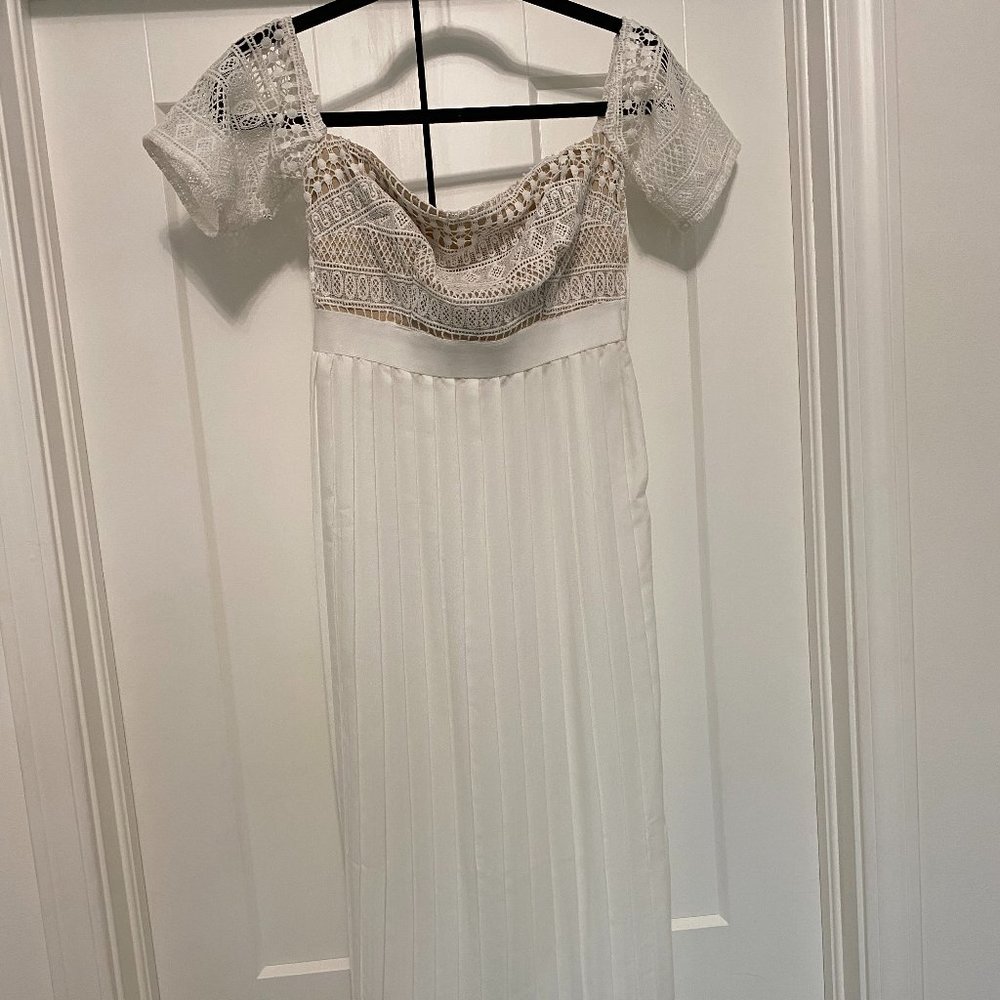 White Midi Dress Little Mistress US 4